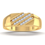 men's ring in gold and diamond