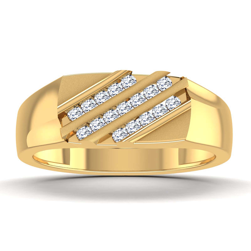 men's ring in gold and diamond