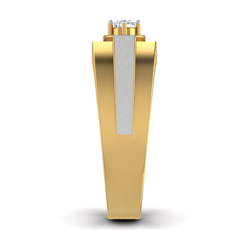 men's ring in gold and diamond