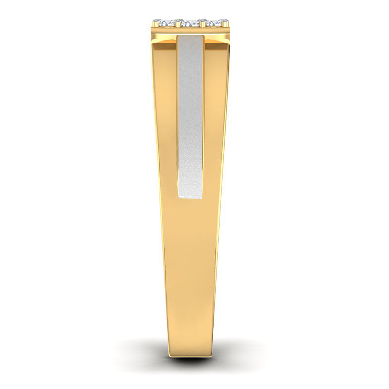 men's ring in gold and diamond