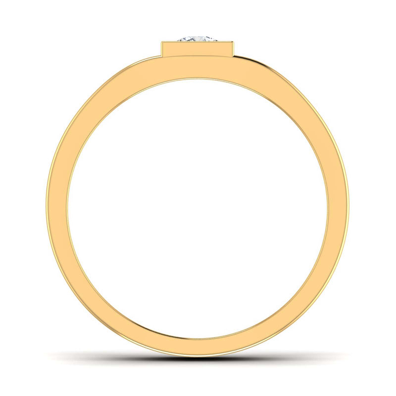 men's ring in gold and diamond