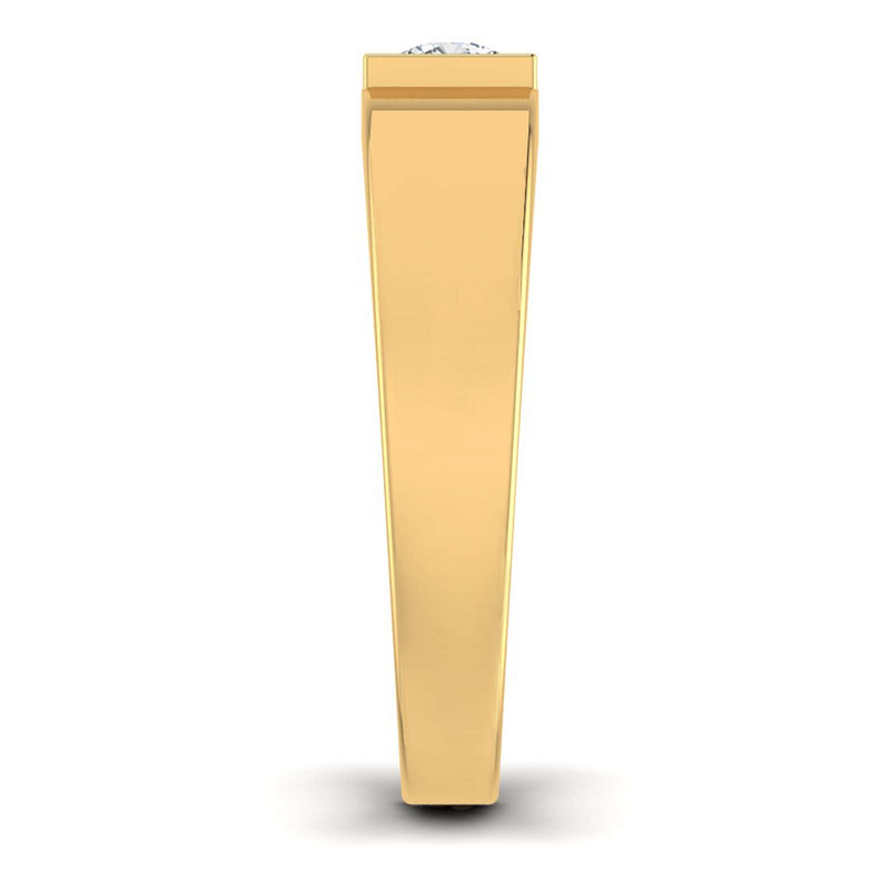 men's ring in gold and diamond