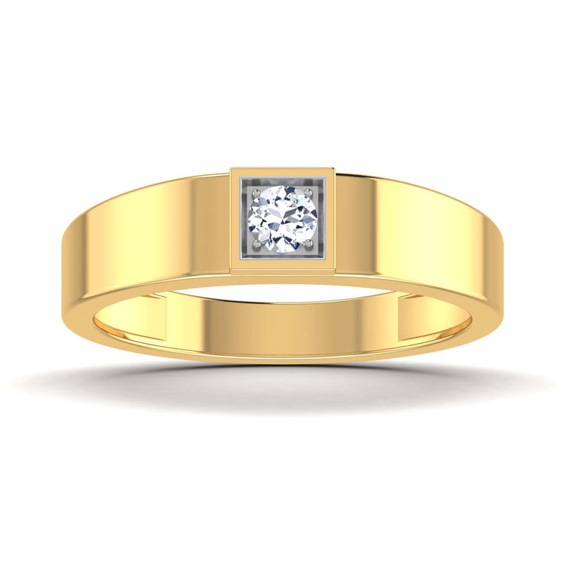 men's ring in gold and diamond