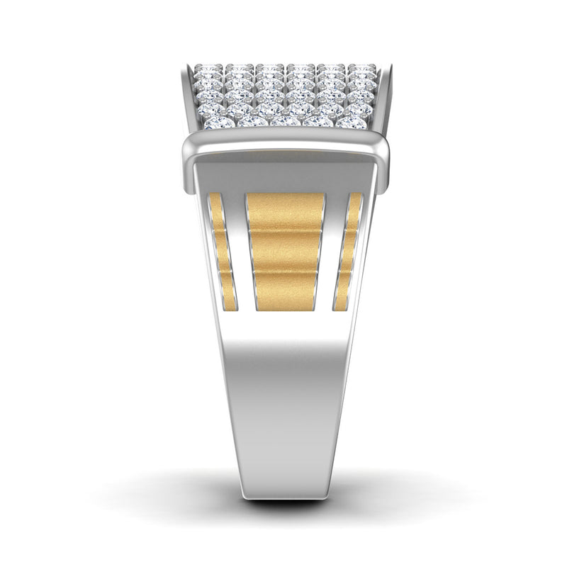 men's ring in gold and diamond