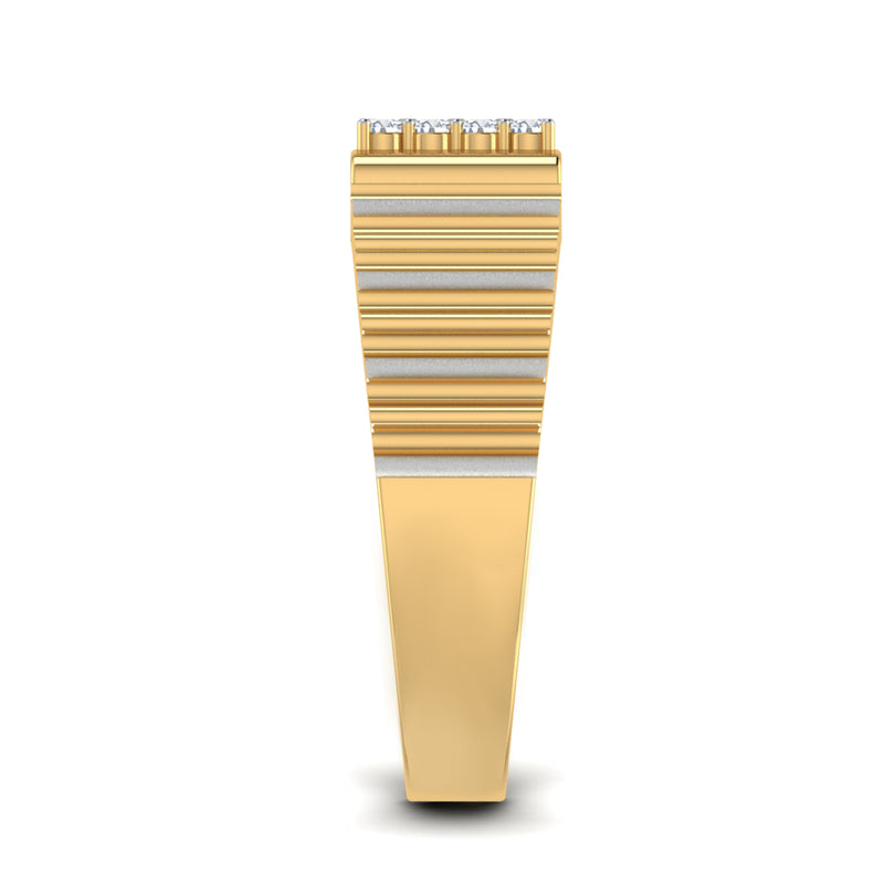 men's ring in gold and diamond