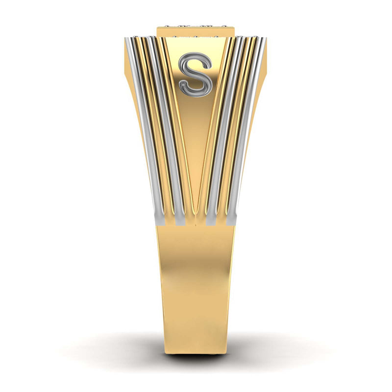 men's ring in gold and diamond