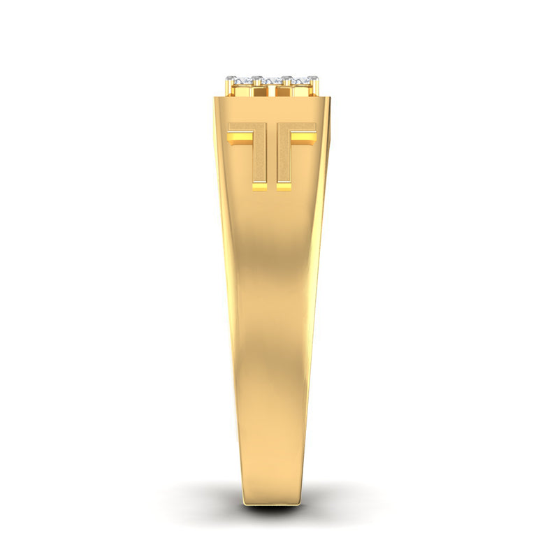 men's ring in gold and diamond
