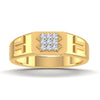 men's ring in gold and diamond