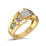 men's ring in gold and diamond