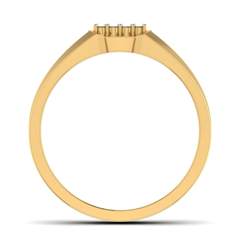 men's ring in gold and diamond