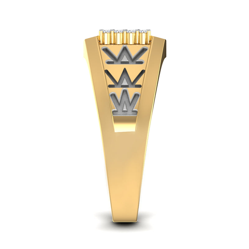 men's ring in gold and diamond