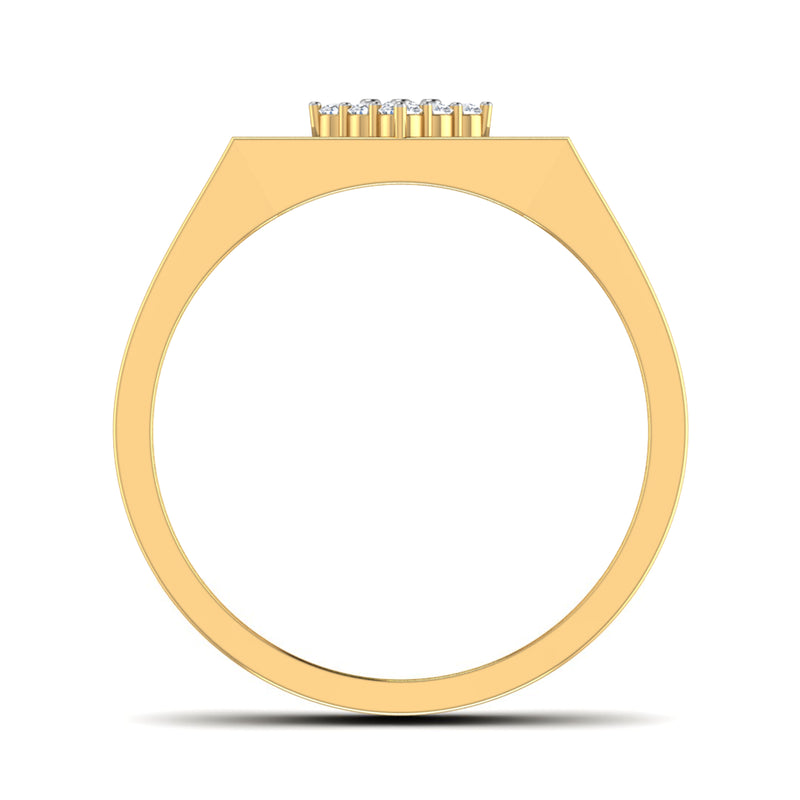 men's ring in gold and diamond