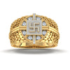 men's ring in gold and diamond