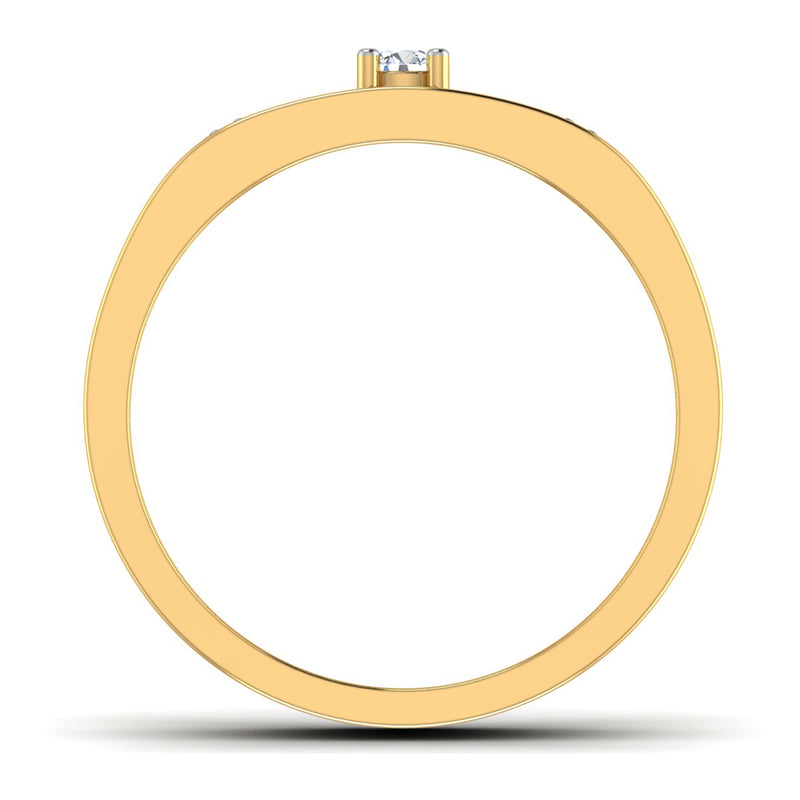 men's ring in gold and diamond