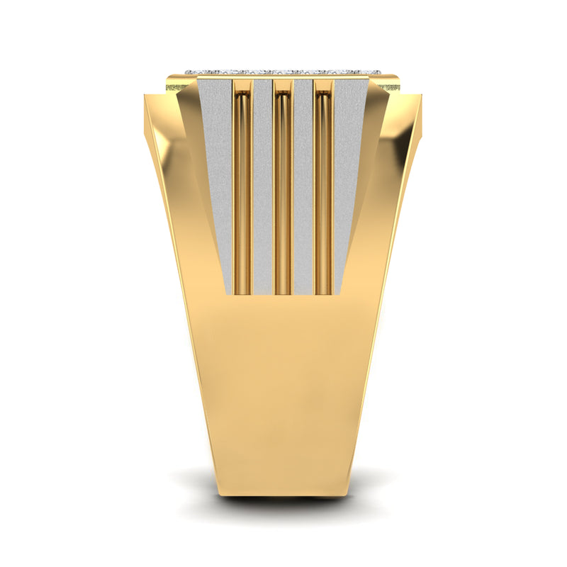 men's ring in gold and diamond