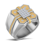 men's ring in gold and diamond