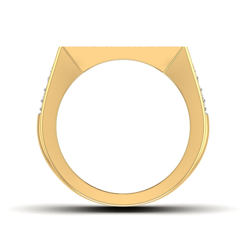 men's ring in gold and diamond