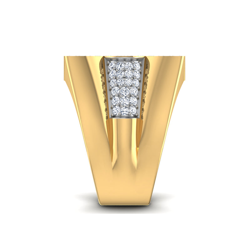 men's ring in gold and diamond