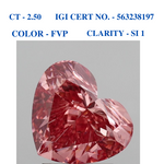 Vivid Pink Heart Shaped Solitaire Diamond