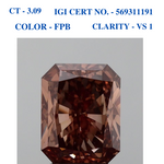Radiant Brownish Solitaire diamond