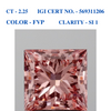 Princess Cut Pink Solitaire Diamond