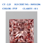 Princess Cut Pink Solitaire Diamond
