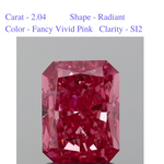 Radiant Fancy Vivid Pink Solitaire Diamond