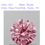 Fancy Vivid Pink Round solitaire diamond
