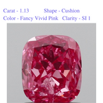 Cushion Brilliant Vivid Pink Solitaire diamond