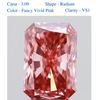 Radiant Fancy Vivid Pink Solitaire Diamond