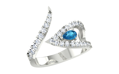 The Blue Royal Diamond Open Ring