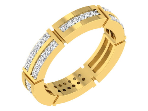 gold and diamond couple bands