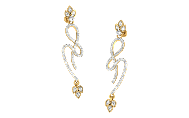 women's drop earrings in gold