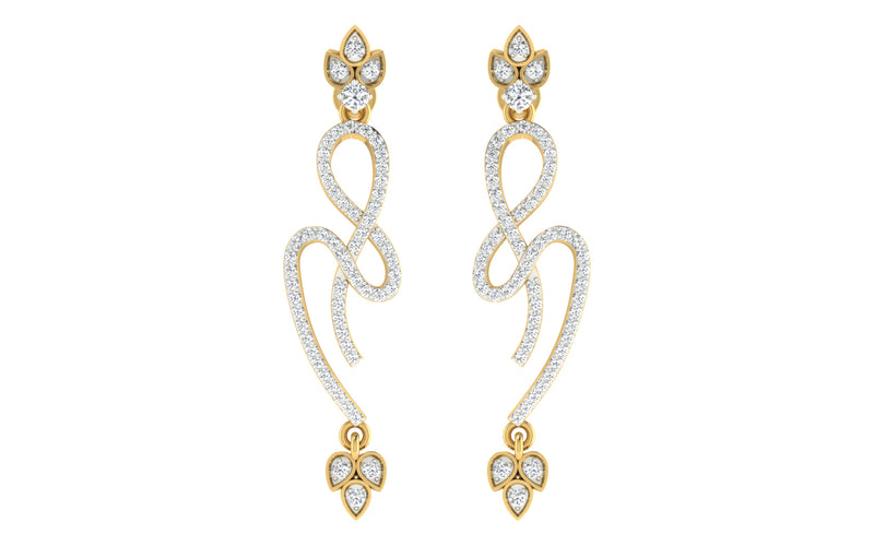women's drop earrings in gold