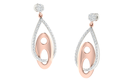 women's drop earrings in rose gold