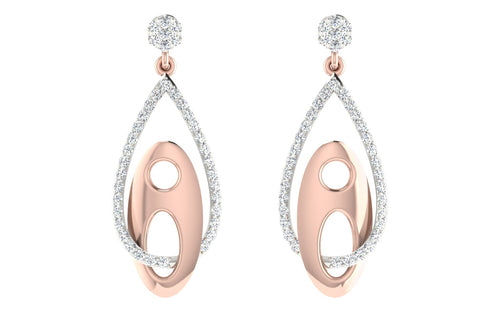 women's drop earrings in rose gold