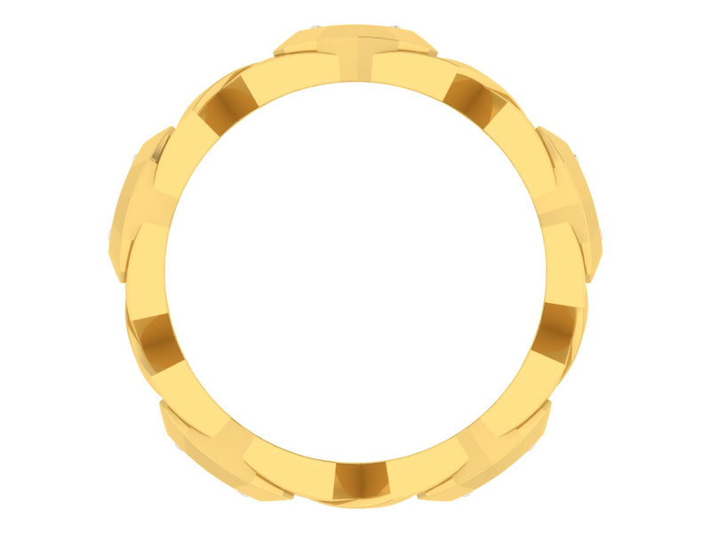 men's ring in gold and diamond