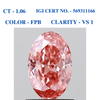 Pinkish Brown Oval Solitaire Diamond