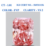 Radiant Vivid Pink Solitaire Diamond