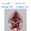 Pear Vivid Pink Solitaire Diamond