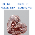 Heart Shaped brownish Pink diamond
