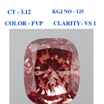 Vivid Pink Cushion Solitaire Diamond
