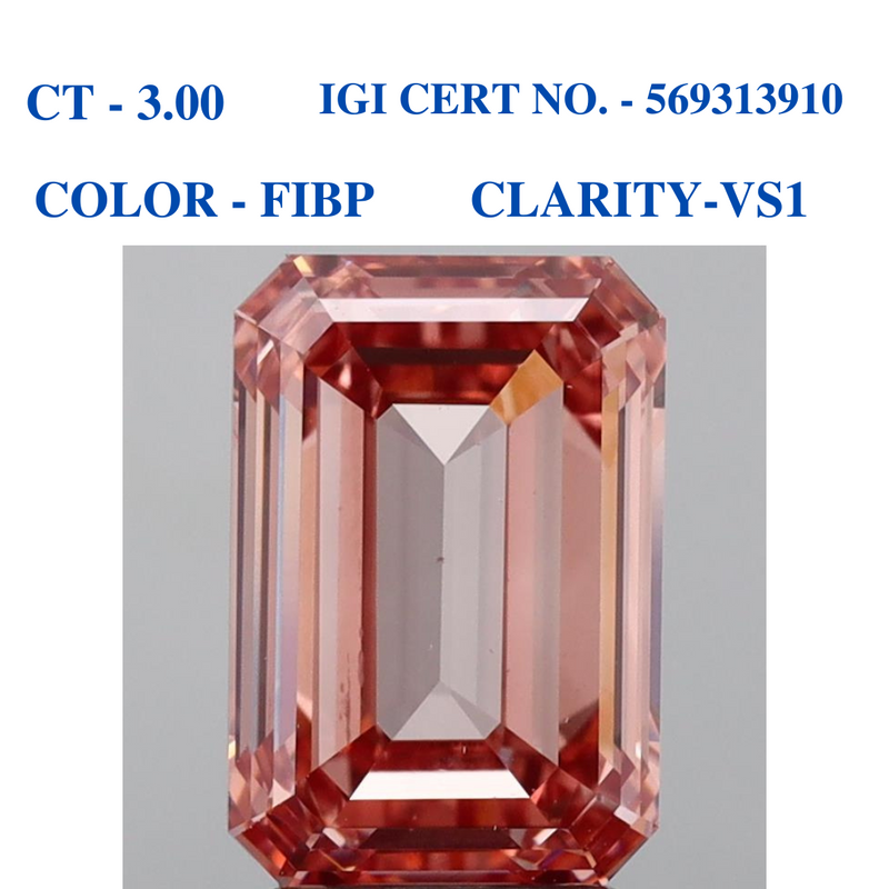 Emerald Brownish Pink Solitaire