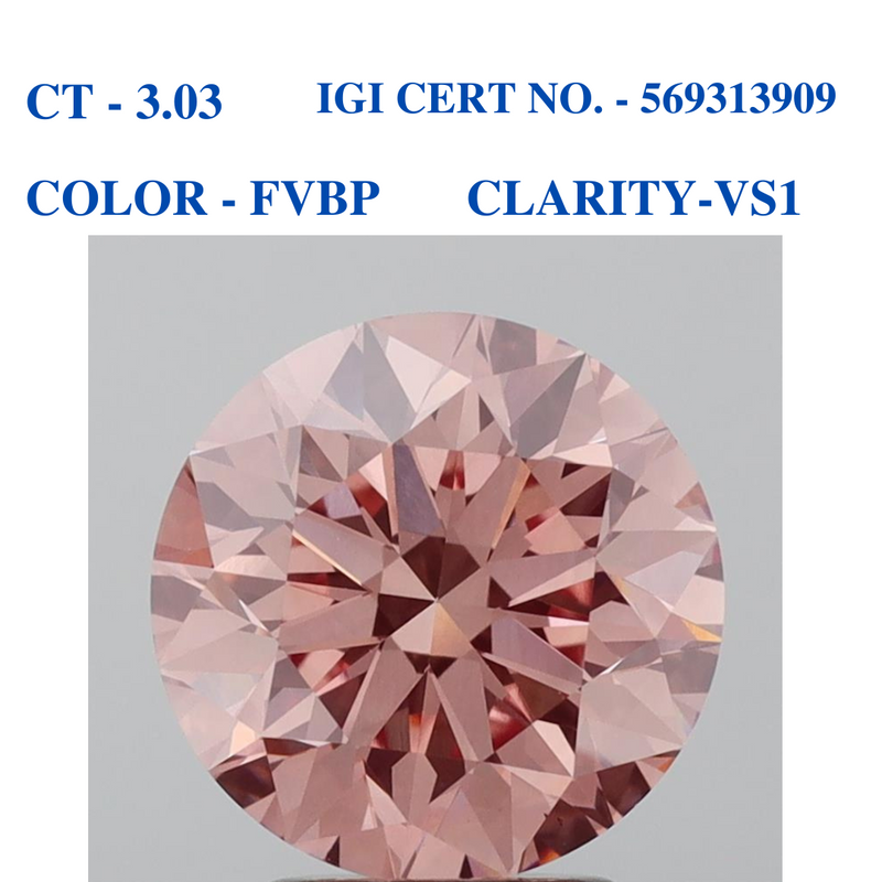 Round Vivid Brownish Pink