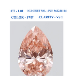 Pear Brilliant Pink Solitaire Diamond