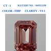 Emerald Brownish Pink Solitaire Diamond
