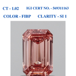 Emerald Brownish Pink Solitaire Diamond