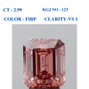 Brownish Pink Emerald Solitaire Diamond