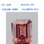 Brownish Pink Emerald Solitaire Diamond