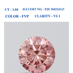 Vivid Pink Round Brilliant Solitaire Diamond